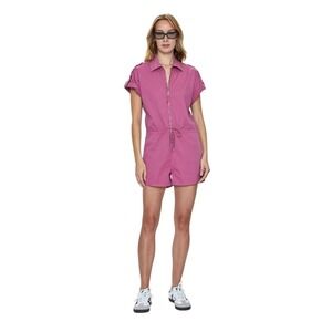 NWT Pistola Women Meg Elderberry Pink Romper‎ Zip Up Utility Casual
